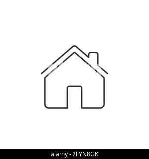 Icône Accueil. Pictogramme noir maison. Concept de page d'accueil. Symbole de silhouette de bâtiment Illustration de Vecteur