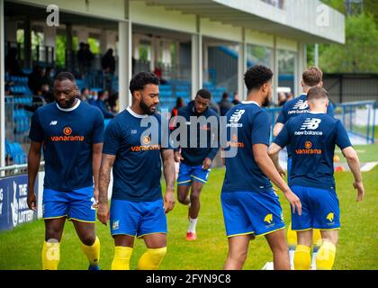 Solihull, Royaume-Uni. 29 mai 2021. Échauffements pendant le match de la Vanarama National League entre Solihull Moors & Eastleigh au stade SportNation.bet à Solihull, Angleterre crédit: SPP Sport Press photo. /Alamy Live News Banque D'Images