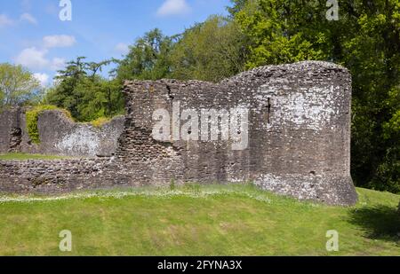 Le mur extérieur du château à White Castle, Monbucshire, pays de Galles Banque D'Images