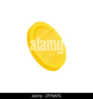 Pièces d'or isométriques. Symbole argent. Concept de richesse. Illustration vectorielle isolée sur blanc Illustration de Vecteur