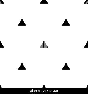 Arrière-plan sans couture avec triangles noirs. Illustration simple vectorielle sur fond blanc Illustration de Vecteur