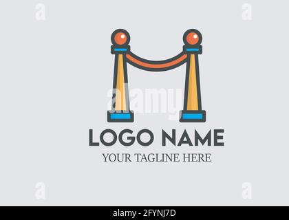 logo du cinéma, logo du film ou logo du film. icône du réalisateur et des producteurs et icônes de l'équipe de production du théâtre. Illustration de Vecteur