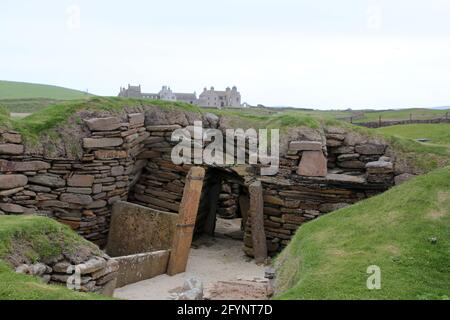 Skara Brae est une colonie néolithique sur Orkney, en Écosse Banque D'Images