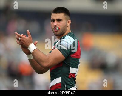 DaN Kelly de Leicester Tigers à temps plein du match Gallagher Premiership au Sixways Stadium, Worcester. Date de la photo: Samedi 29 mai 2021. Banque D'Images
