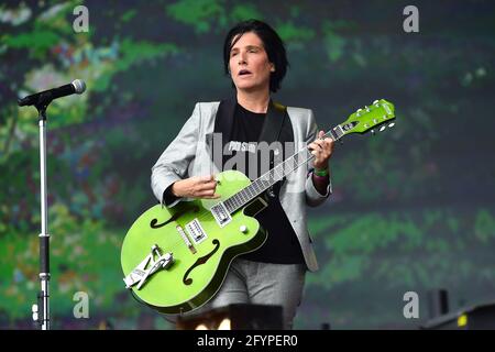Photo du dossier datée du 14/7/2019 de la chanteuse texane Sharleen Spiteri qui dit qu'elle se sent plus 'punk' et comme un 'bel' aujourd'hui qu'elle ne l'a fait en tant que jeune musicien. La frontwoman écossaise, 53 ans, a déclaré qu'à mesure qu'elle vieillit, elle se sentait plus à l'aise en elle-même. Date de publication : samedi 29 mai 2021. Banque D'Images