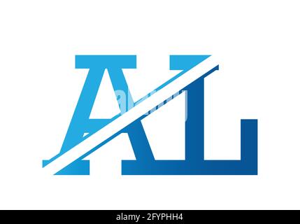 Modèle de vecteur de conception de logo A L de la lettre initiale du monogramme. Symbole alphabétique graphique Illustration de Vecteur