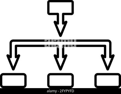 Vecteur simple Illustration de l'architecture, icône de hiérarchie utilisation à des fins diverses. Illustration de Vecteur