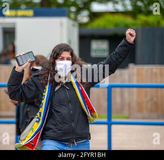 Solihull, Royaume-Uni. 29 mai 2021. Les fans sont de retour ! Lors du match de la Vanarama National League entre Solihull Moors & Eastleigh au stade SportNation.bet à Solihull, Angleterre crédit: SPP Sport Press photo. /Alamy Live News Banque D'Images