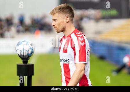 Haderslev, Danemark. 25 mai 2021. Tom van Weerten (9) d'Aalborg Boldspilklub vu pendant le match 3F Superliga entre SonderjyskE et Aalborg Boldspileklub dans le parc de Sydbank à Haderslev, au Danemark. (Crédit photo: Gonzales photo - Gastón Szerman). Banque D'Images