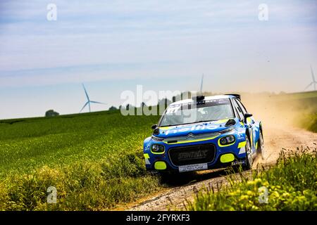 14 STIEVENART Nyls, PRÉVOT Stéphane, Sainteloc Junior Team, Citroën C3, action pendant le Rallye du Touquet 2021, 1er tour du Championnat de France des Rallyes 2021, du 27 au 29 mai au Touquet, France - photo Damien Saulnier / DPPI Banque D'Images