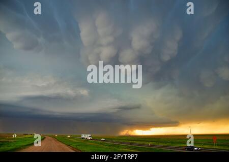 SuperCell - Mammatus - Colorado Banque D'Images