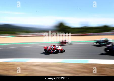 Estoril, Portugal. 30 mai 2021. Espagnol Alvaro Bautista of Team HRC participe à la course Superpole du championnat du monde FIM Superbike Estoril Round au Circuito Estoril à Cascais, Portugal, le 30 mai 2021. Crédit : Pedro Fiuza/ZUMA Wire/Alay Live News Banque D'Images