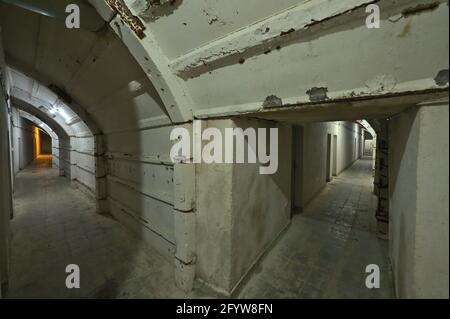 Une installation historique de bunker de la guerre froide dans la ville de Gjirokaster Banque D'Images