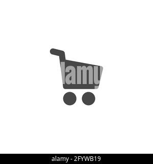 Icône de vecteur simple du panier. Symbole de glyphe noir. Illustration de Vecteur