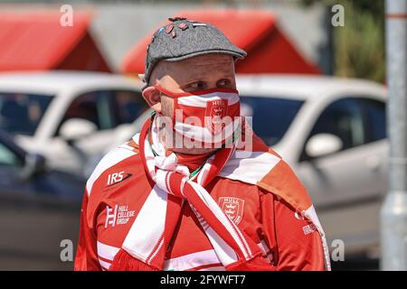 Kingston upon Hull, Royaume-Uni. 30 mai 2021. Les fans arrivent au Hull College Craven Park à Kingston sur Hull, Royaume-Uni, le 5/30/2021. (Photo de Mark Cosgrove/News Images/Sipa USA) crédit: SIPA USA/Alay Live News Banque D'Images