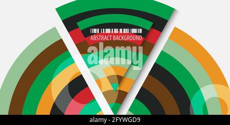 Modèle de fond abstrait coloré avec bandes superposées Illustration de Vecteur