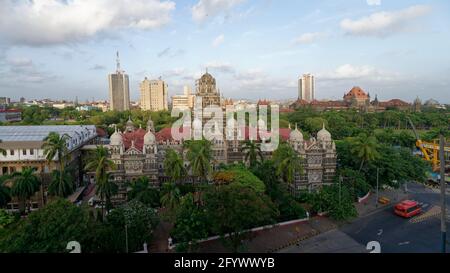 Siège du chemin de fer occidental, un bâtiment du patrimoine, Mumbai, Maharashtra, Inde. Banque D'Images