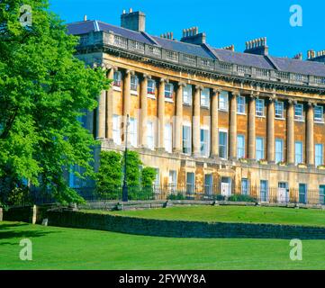 Royaume-Uni, Angleterre, Somerset, Bath, The Royal Crescent, détails, Banque D'Images