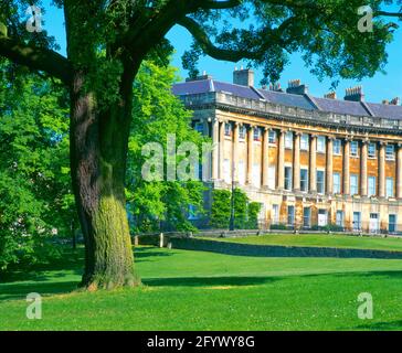 Royaume-Uni, Angleterre, Somerset, Bath, The Royal Crescent, détails, Banque D'Images