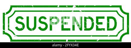 Grafez le tampon en caoutchouc à texte suspendu vert sur fond blanc Illustration de Vecteur