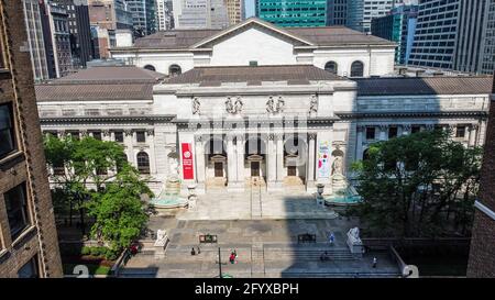 New York public Library, branche principale, Stephen A Schwarzman Building, Manhattan, New York, États-Unis Banque D'Images