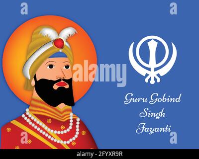 Guru Gobind Singh Jayanti Illustration de Vecteur