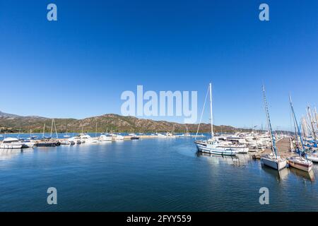 Port de plaisance de Saint-Florent, Corse, France Banque D'Images