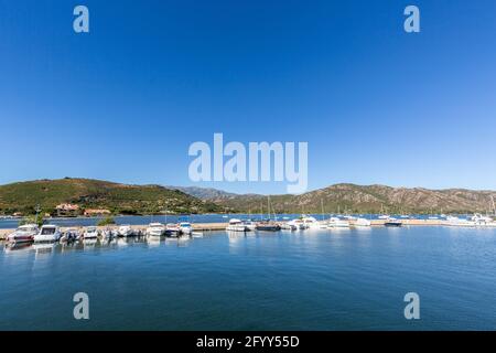 Port de plaisance de Saint-Florent, Corse, France Banque D'Images