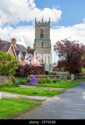 Église de St.Andrews à Cleeve Prior, Worcestershire, Angleterre. Banque D'Images