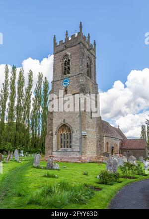 Église de St.Andrews à Cleeve Prior, Worcestershire, Angleterre. Banque D'Images