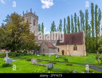 Église de St.Andrews à Cleeve Prior, Worcestershire, Angleterre. Banque D'Images