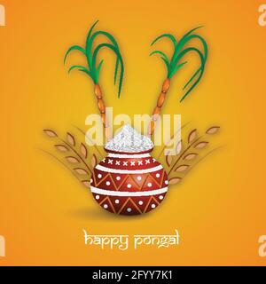 Fond Pongal Illustration de Vecteur
