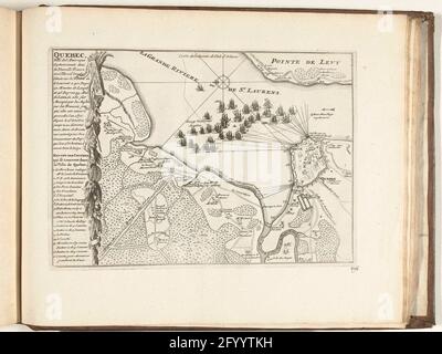 Attaque sur Québec, 1690; Québec, ville de l'Amérique septrionale, danse la Nouvelle France (...); les Forces de l'Europe, Asie, Afrique et Amérique (...) Comme Aussi les cartes des Côtes de France et d'Espagne. Attaque par des navires anglais contre les Français dans la ville de Québec, l'attaque est piégée, 16-22 octobre 1690. Carte de Québc et des environs avec la flotte anglaise à Saint Lawrencerivier pour la ville. Plaque n° 496 dans la partie XX de la photo : les Forces de l'Europe, Asie, Afrique et amic ... Comm Aussi les cartes des Côtes de France et d'Espagne à partir de 1726, cette deuxième partie avec 271 par h Banque D'Images