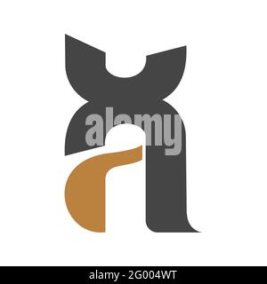 Lettres de l'alphabet initiales Monogram logo AX, XA, X et A. Illustration de Vecteur