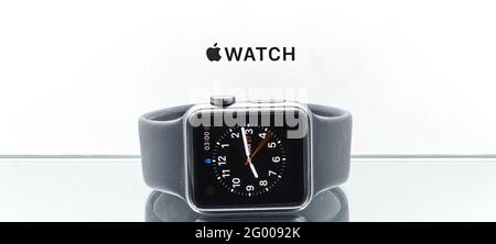 Bologne - Italie - 27 avril 2021 : Apple Watch développé par Apple Inc Banque D'Images