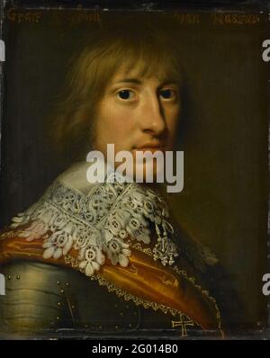 Portrait de Henry Casimir I, comte de Nassau-Dietz. Portrait de Hendrik Casimir I (1612-40), comte de Nassau-Dietz. Buste à droite, en armure. Partie de la série de portraits du Stadshiserel Hof à Leeuwarden. Banque D'Images