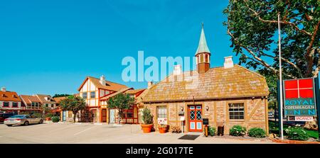 Solvang, Californie, Etats-Unis - 29 mai 2021 Hôtel Royal Copenhagen Inn, situé au coeur de Solvang, entouré de ses meilleurs magasins, restaurants et Banque D'Images