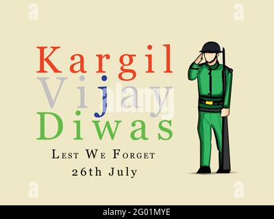 Indian Kargil Vijay Diwas Illustration de Vecteur