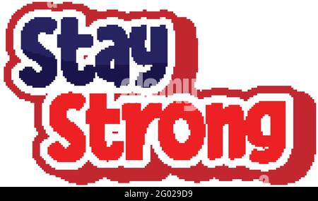 Police de caractères solide et style de dessin animé isolée sur fond blanc illustration Illustration de Vecteur