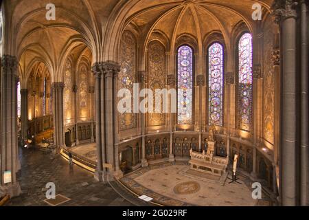 FRANCE. NORD (59) LILLE - CATHÉDRALE NOTRE DAME DE LA TREILLE : CÔTÉ SUD. Banque D'Images