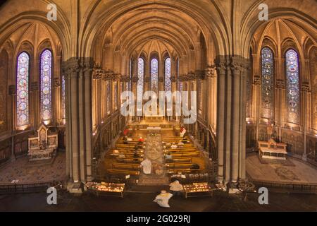 FRANCE. NORD (59) LILLE - CATHÉDRALE NOTRE DAME DE LA TREILLE : L'ABSIDE CENTRALE. Banque D'Images