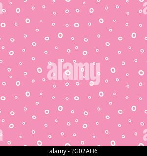 Motif d'arrière-plan en pointillés. Résumé vecteur rose répétition sans couture des points dessinés à la main dans une conception randomisée. Illustration de Vecteur