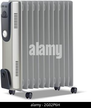 radiateur à icône vectorielle réaliste. Isolé sur fond blanc. Illustration de Vecteur