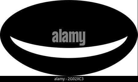 Lentille optique de contact pour les yeux, ophtalmologie. Illustration de l'icône vecteur plat. Symbole noir simple sur fond blanc. Design du panneau de la lentille à œil de contact optique Illustration de Vecteur