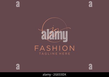 JG logo féminin beauté monogramme et élégant logo design, écriture logo de la signature initiale, mariage, mode, floral et botanique avec la création Illustration de Vecteur