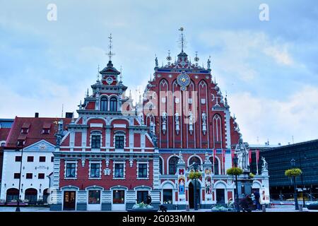 La Maison des Blackheads, Riga, Lettonie - photo de voyage de la vieille ville de Riga Banque D'Images