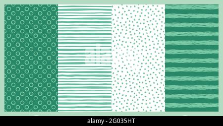 Ensemble de motif de répétition de caniche vectoriel avec textures dessinées à la main. Pour le tissu, le papier peint, le scrapbooking, la carte, les invitations ou l'emballage. Illustration de Vecteur