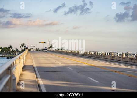 Broad Causeway Miami Beach voies cyclables partagées États-Unis Banque D'Images