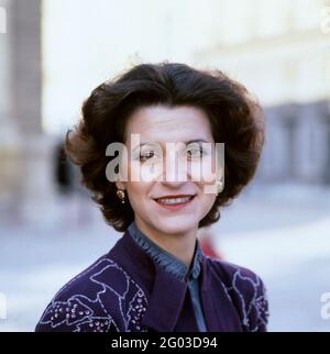 Agnes Baltsa, griechische Opernsängerin, Mezzosopranistine, Portrait vers 1986. Agnes Balta, chanteuse d'opéra grecque, mezzo-soprano, portrait vers 1986. Banque D'Images