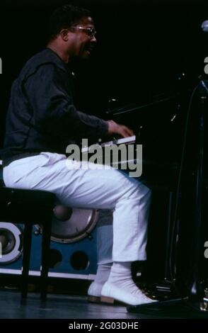 Herbie Hancock, pianiste et pianiste de jazz-américanischer, Am Klavier, 1989. Herbie Hancock, pianiste et compositeur américain de jazz, sur le piano, 1989. Banque D'Images